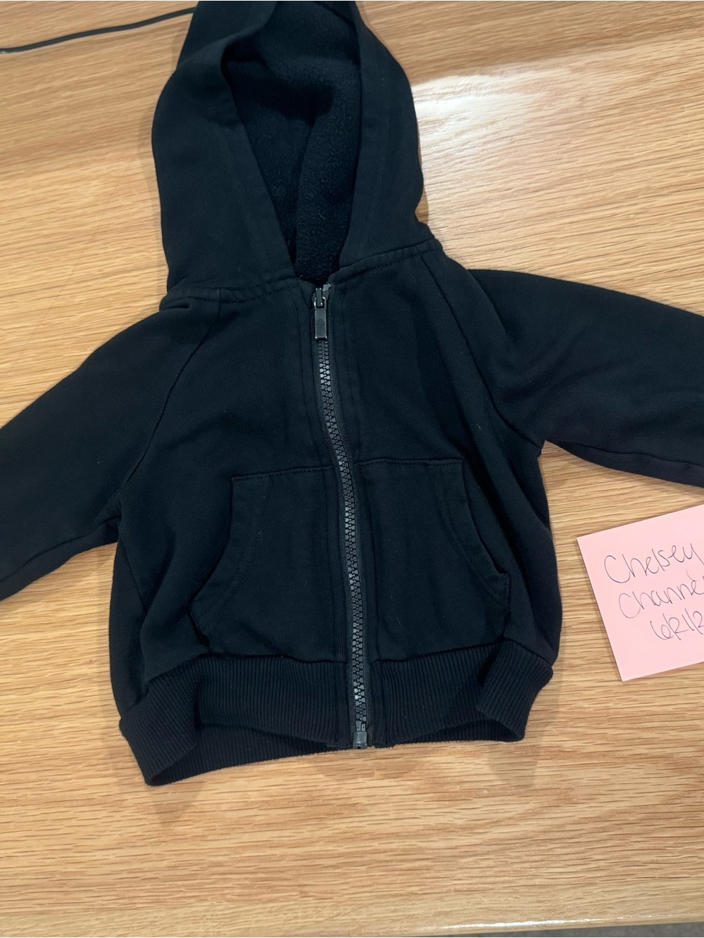 Kyte Baby Black Zip-Up Hoodie Sweatshirt